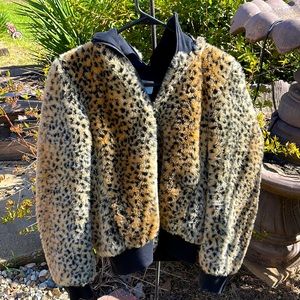 A cheetah print jacket